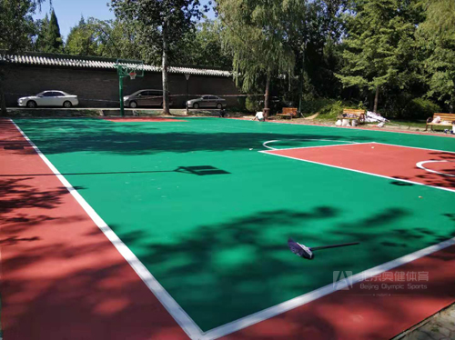 天壇公園管理處塑膠籃球場地施工