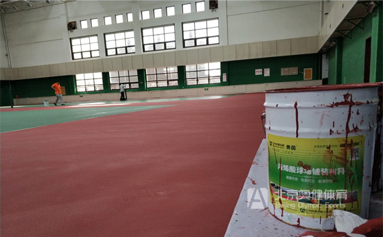 硬地丙烯酸材料塑膠球場(chǎng)圖片