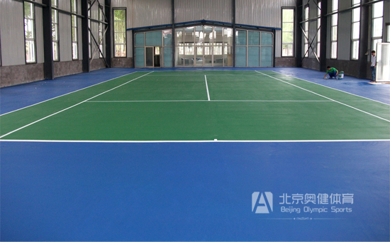 硬地丙烯酸材料塑膠網(wǎng)球場(chǎng)