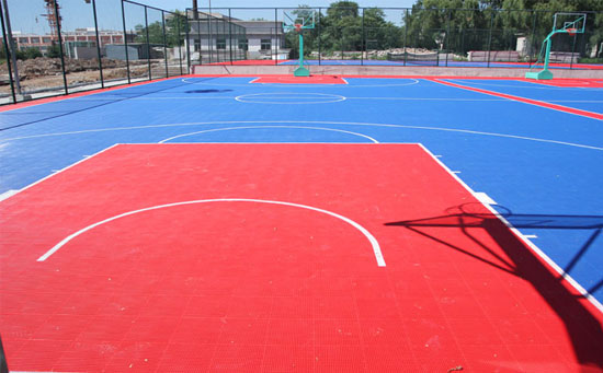 籃球場(chǎng)懸浮式地板安裝