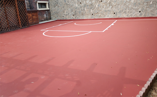 別墅塑膠籃球場(chǎng)地面