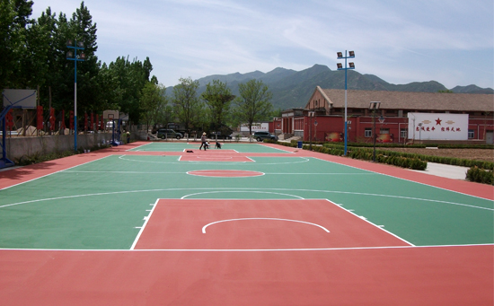 硅pu材料的塑膠籃球場造價