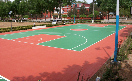 部隊塑膠籃球場成品圖片