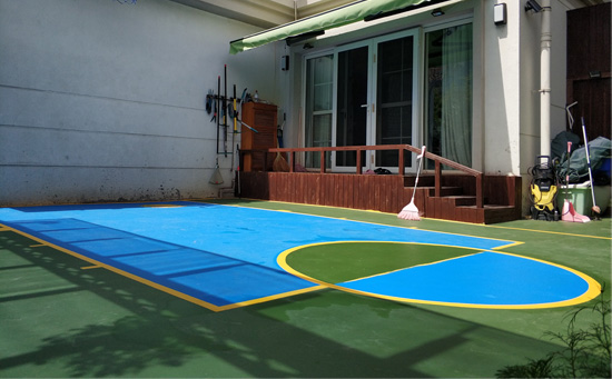 小院丙烯酸籃球場圖片