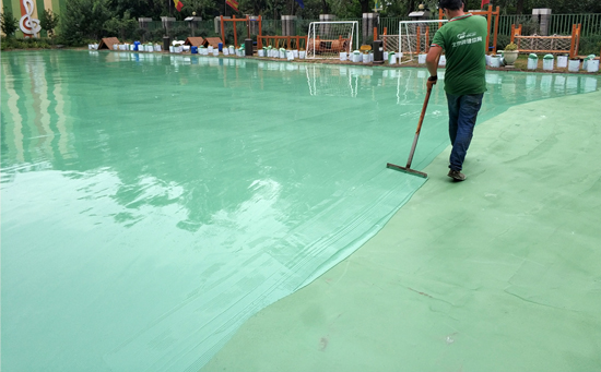 一片漂亮的硅pu籃球場(chǎng)施工對(duì)天氣、溫度有何要求？